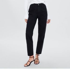 Zara mom jeans black